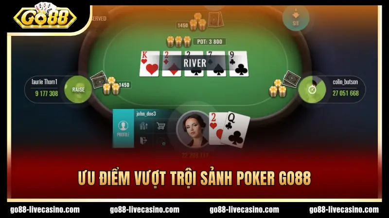4 ưu điểm sảnh cược Poker GO88