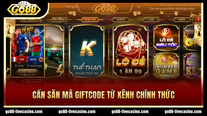 Kênh chính thức từ hệ thống cung cấp các mã giftcode khác nhau
