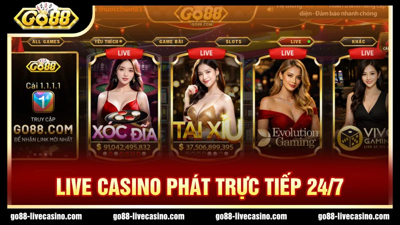 Trải nghiệm live casino phát trực tiếp cực đã